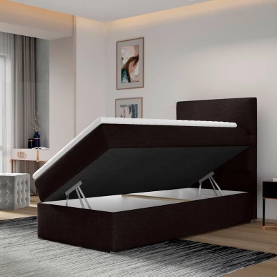 Einzelbett (90x200 cm) OAKENLY - braun