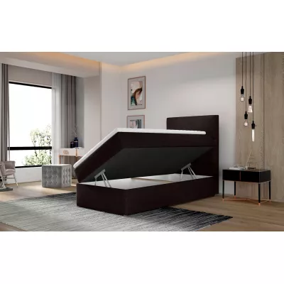 Einzelbett (90x200 cm) OAKENLY - braun