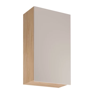 Hoher Küchenoberschrank SALERNO – Breite 60 cm, Eiche/Beige
