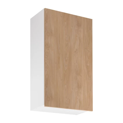 Hoher Küchenoberschrank SALERNO – Breite 60 cm, weiß/Eiche