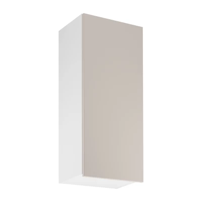 Hoher Küchenoberschrank SALERNO – Breite 45 cm, weiß/beige