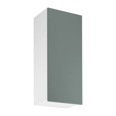 Hoher Küchenoberschrank SALERNO – Breite 45 cm, weiß/grün