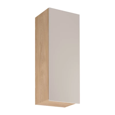 Hoher Küchenoberschrank SALERNO – Breite 40 cm, Eiche/Beige