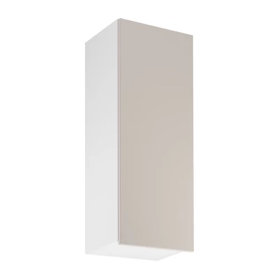 Hoher Küchenoberschrank SALERNO – Breite 40 cm, weiß/beige