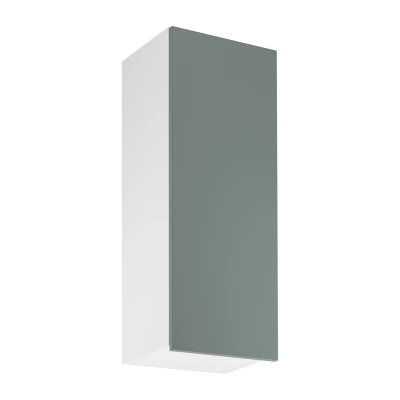 Hoher Küchenoberschrank SALERNO – Breite 40 cm, weiß/grün