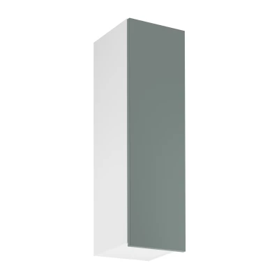 Hoher Küchenoberschrank SALERNO – Breite 30 cm, weiß/grün