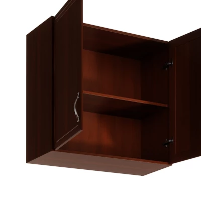 Oberschrank SILVARA mit zwei Türen – Breite 80 cm, Nussbaum
