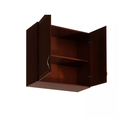Oberschrank SILVARA mit zwei Türen – Breite 80 cm, Nussbaum