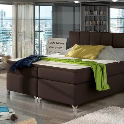 Boxspringbett 140x200 BRALIO - dunkelbraun