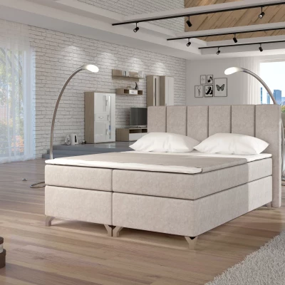 Boxspringbett 140x200 BRALIO - Beige