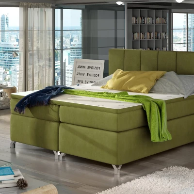 Boxspringbett 140x200 BRALIO - hellgrün