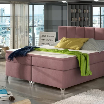 Boxspringbett 140x200 BRALIO - rosa