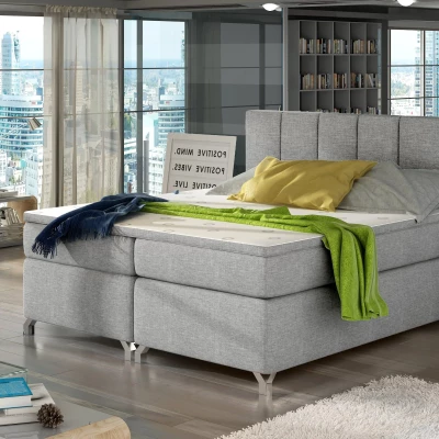 Kontinentales Bett mit Stauraum 160x200 BRALIO - Graphit