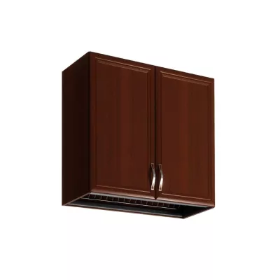 Küchenoberschrank mit Abtropffläche SILVARA – Breite 80 cm, Nussbaum