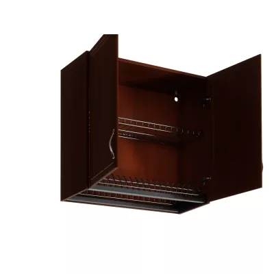 Küchenoberschrank mit Abtropffläche SILVARA – Breite 80 cm, Nussbaum