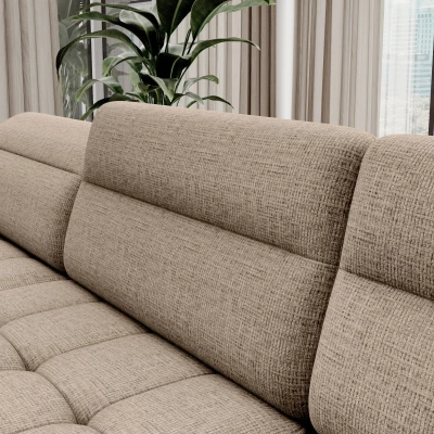 MAELIS U-förmiges Schlafsofa – beige, linke Ausführung