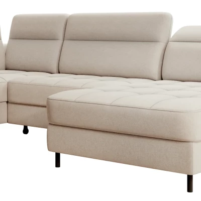 MAELIS U-förmiges Schlafsofa – cremefarben, echtes Design