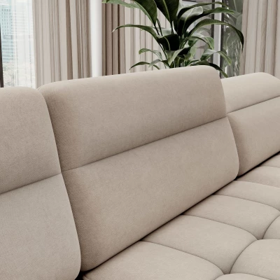 MAELIS U-förmiges Schlafsofa – cremefarben, echtes Design