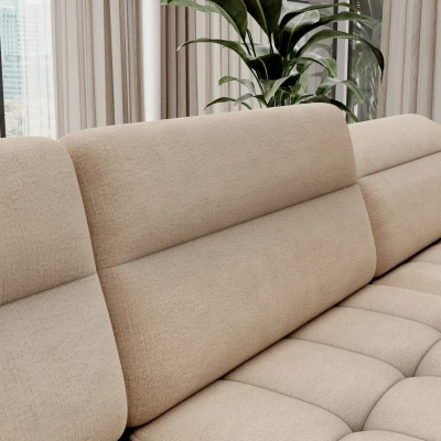 MAELIS U-förmiges Schlafsofa – Latte, echtes Design