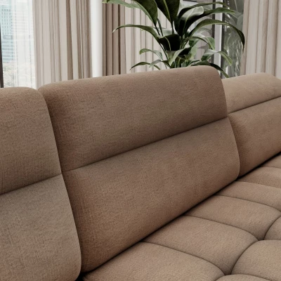 MAELIS U-förmiges Schlafsofa – Karamell, echtes Design