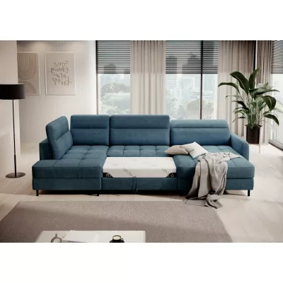 MAELIS U-förmiges Schlafsofa – blau, rechte Ausführung
