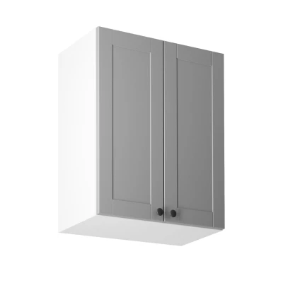 LUMEA Hängeschrank mit zwei Türen – Breite 60 cm, grau/weiß