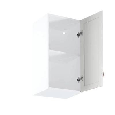 Oberschrank SILVARA – Breite 40 cm, Kiefernholz/Weiß, Echtlack