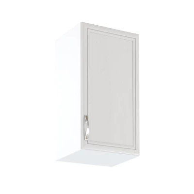 Oberschrank SILVARA – Breite 40 cm, Kiefernholz/Weiß, Echtlack