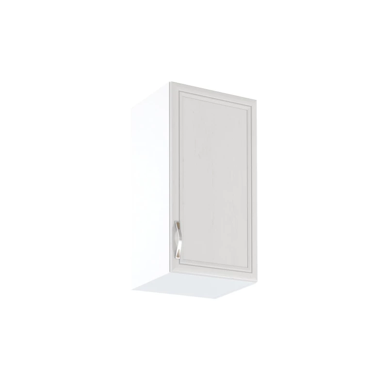 Oberschrank SILVARA – Breite 40 cm, Kiefernholz/Weiß, Echtlack