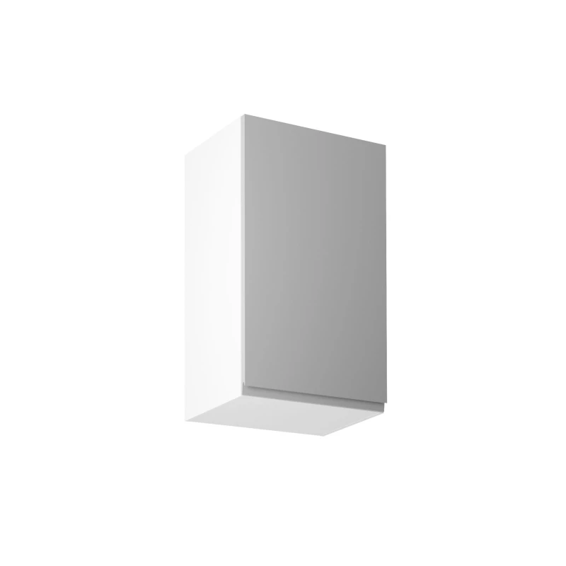 ARBOR Küchenoberschrank – Breite 45 cm, glänzend grau/weiß
