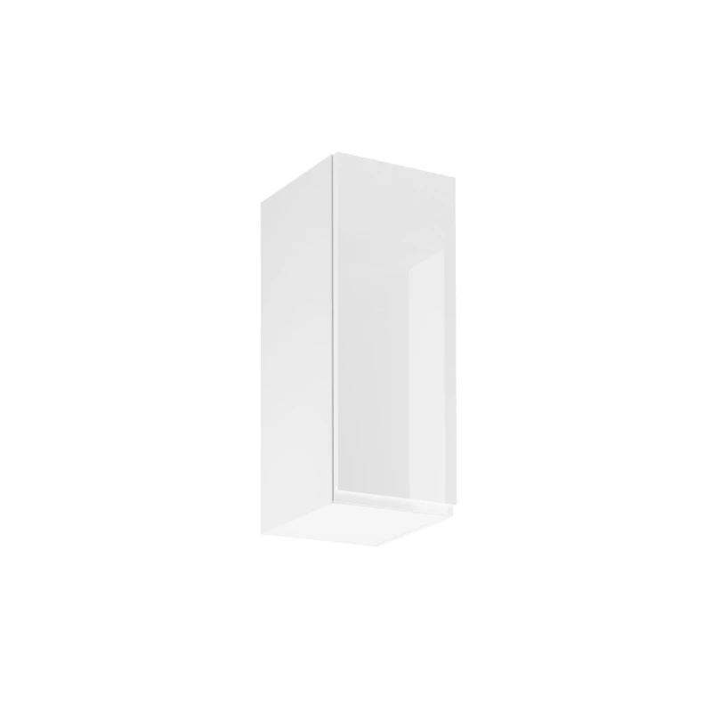 ARBOR Küchenoberschrank – Breite 30 cm, Hochglanzweiß / Weiß, rechte Ausführung