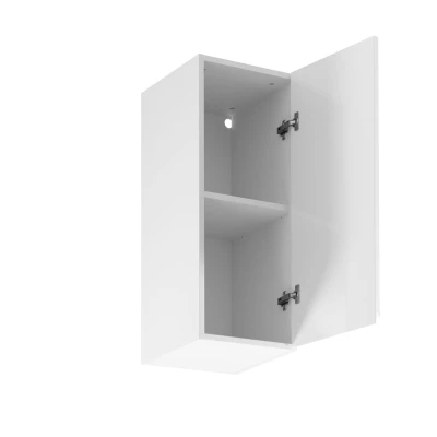 ARBOR Küchenoberschrank – Breite 30 cm, Hochglanzweiß / Weiß, rechte Ausführung