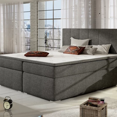 Kontinentales Bett mit Stauraum 160x200 BAVARIA - Anthrazit