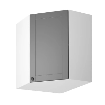 LUMEA Eck-Oberschrank – 60 x 60 cm, grau/weiß
