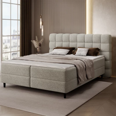 Doppelbett (180x200) MIRELLO - Dunkelbeige