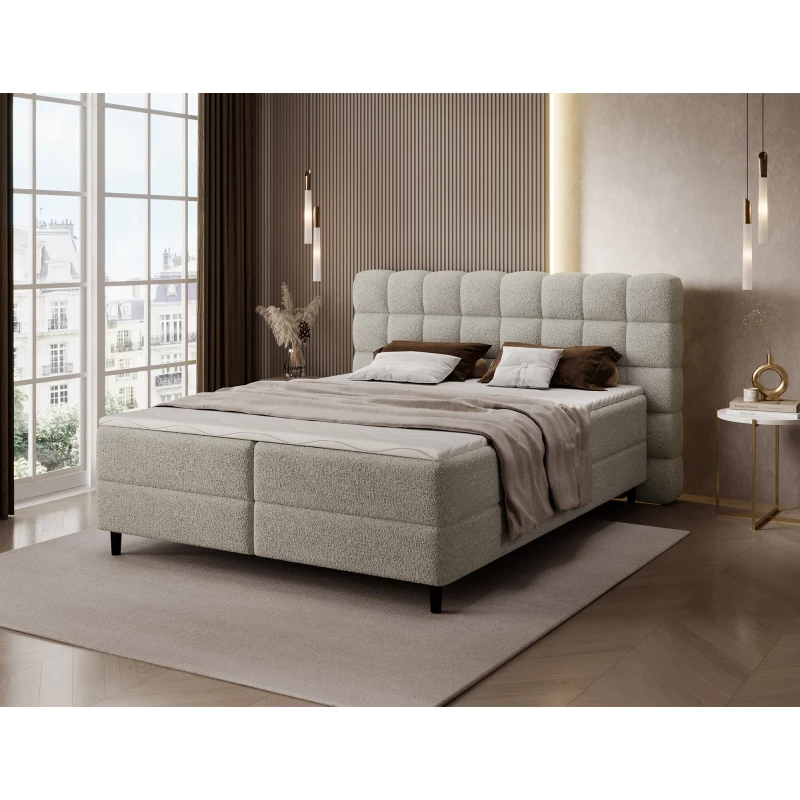 Doppelbett (180x200) MIRELLO - Dunkelbeige