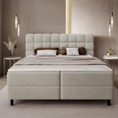 Doppelbett (180x200) MIRELLO - Dunkelbeige