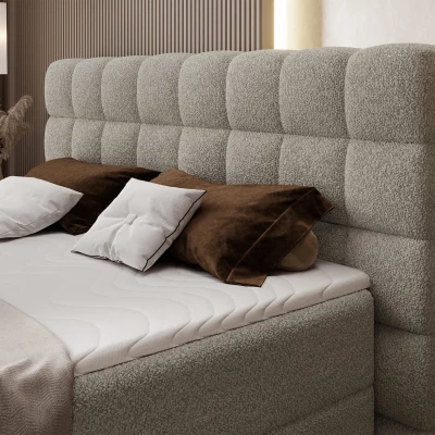 Doppelbett (180x200) MIRELLO - Dunkelbeige