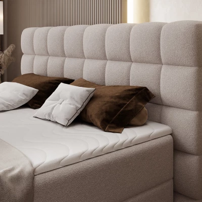 Doppelbett (180x200) MIRELLO - Hellbeige