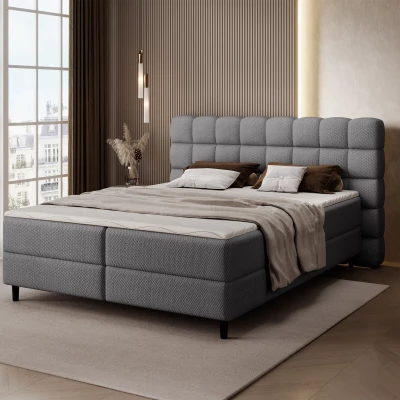 Doppelbett (180x200) MIRELLO - Dunkelgrau