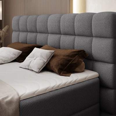 Doppelbett (180x200) MIRELLO - Dunkelgrau