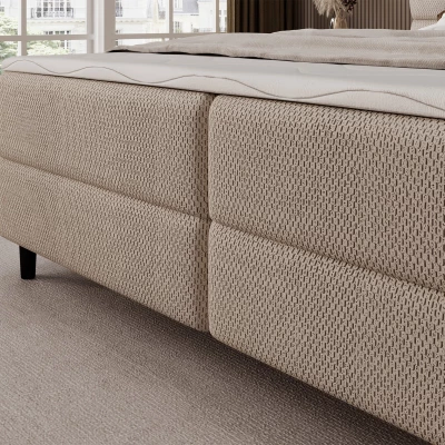 Kontinentales Bett mit Stauraum 160x200 MIRELLO - Kaschmir