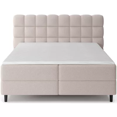 Kontinentales Bett mit Stauraum 160x200 MIRELLO - hellbeige