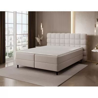 Kontinentales Bett mit Stauraum 160x200 MIRELLO - hellbeige