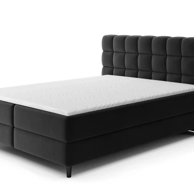 Kontinentales Bett mit Stauraum 160x200 MIRELLO - schwarz