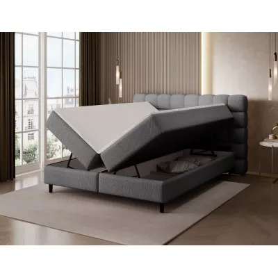 Kontinentales Bett mit Stauraum 160x200 MIRELLO - Dunkelgrau