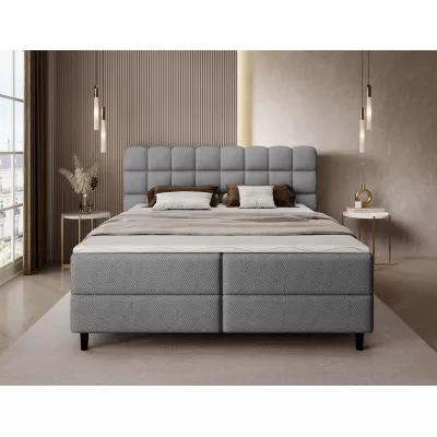 Kontinentales Bett mit Stauraum 160x200 MIRELLO - Dunkelgrau