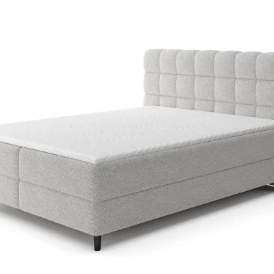 Kontinentales Bett mit Stauraum 160x200 MIRELLO - hellgrau