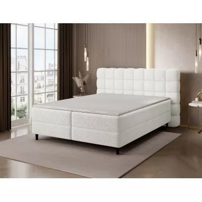 Kontinentales Bett mit Stauraum 160x200 MIRELLO - weiß
