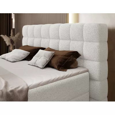 Kontinentales Bett mit Stauraum 160x200 MIRELLO - weiß